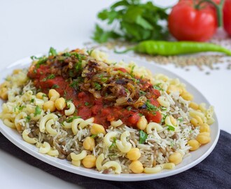 Koshari- Egyptisk risrätt