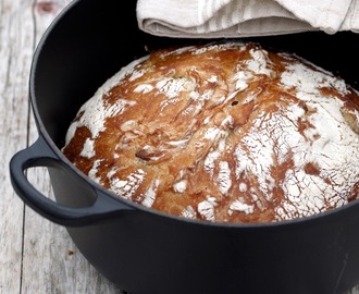 No knead brød eller eltefritt brød