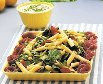 Pastasallad med salami