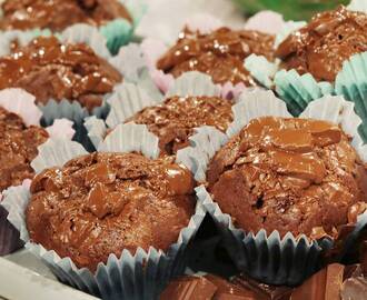 Stora chokladmuffins