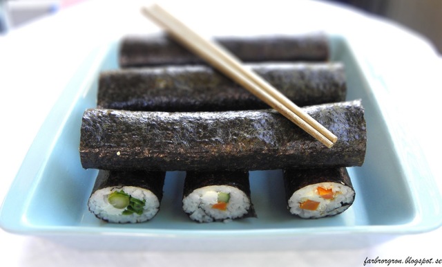 Sushi "vegetarisk" göra själv