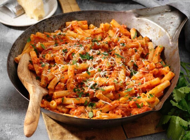 krämig pastasås med salsiccia och mascarpone