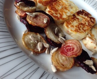 Favorit i repris; Halloumi med rostade betor