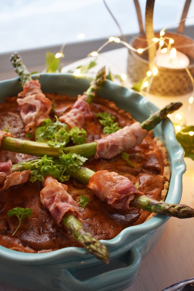 Fläskfilépaj med bearnaise och västerbottensost