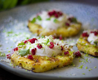 Grillad ananas med vispad kokosgrädde