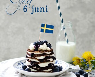 Pannkakstårta och Sveriges Nationaldag! (Swedish Pancake Cake)