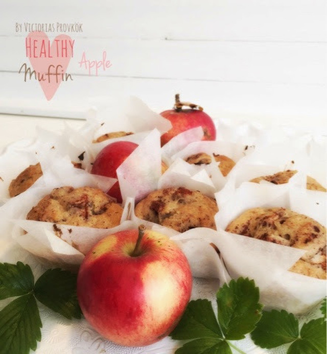 Hälsosamma muffins med äpple och kanel