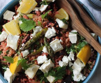 Marockansk bulgur- och rödbetssallad