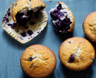 Blåbärsmuffins med mindre socker