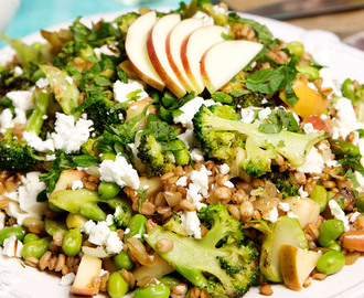 Matvetesallad med broccoli och fetaost