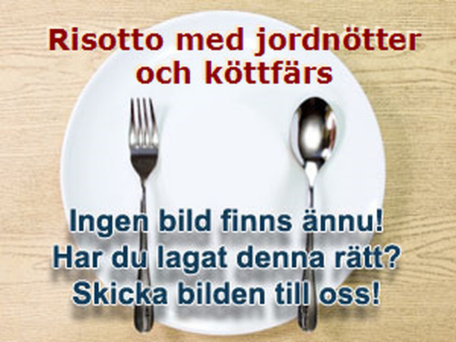 Risotto med jordnötter och köttfärs