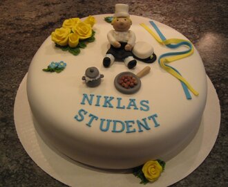 Studenttårta med kock :-)