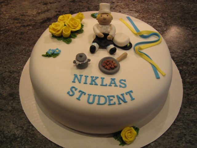Studenttårta med kock :-)
