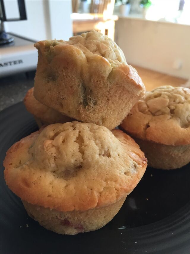 Rabarbers muffins