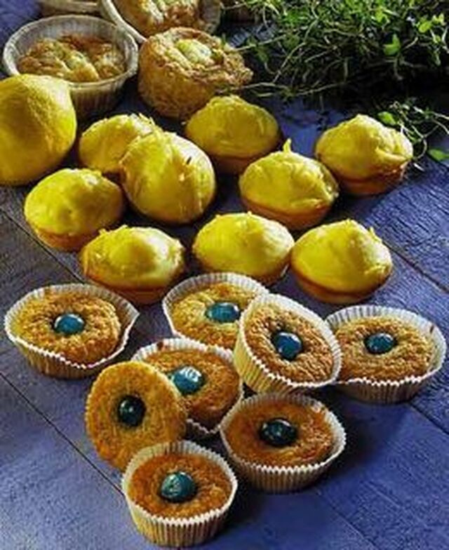 Citronmuffins med florsocker