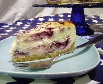 Blueberry Swirl Cheesecake