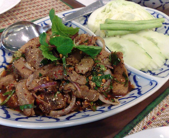 Nam tok, thailändsk biffsallad