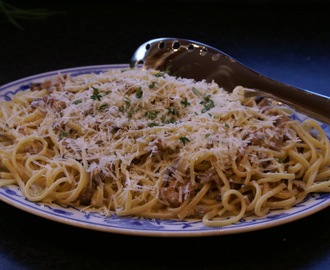 Krämig pasta med svamp