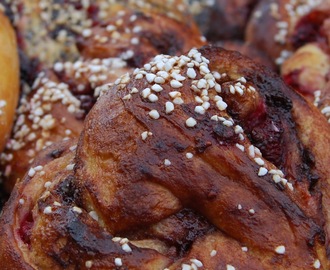 Sommarmat - Hallon- och chokladsnurror, 20 stora