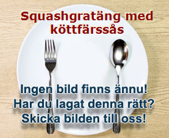 Squashgratäng med köttfärssås