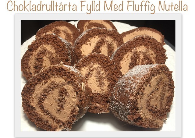 Chokladrulltårta Fylld Med Fluffig Nutella