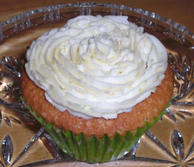 Lime cupcakes med lime frosting