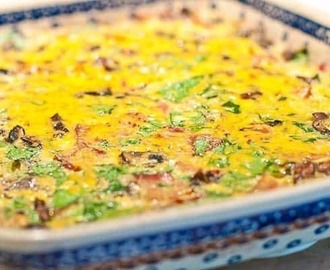 Spinach Bacon and Mushroom Breakfast Casserole