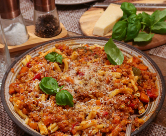 Pasta e lenticchie-Italiensk pastasås med linser