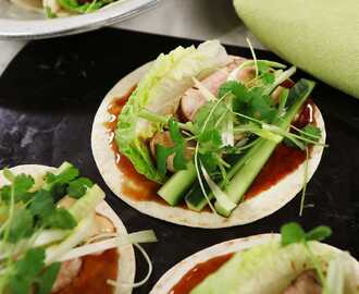 Kinesiska tacos med fläskfilé och hoisinsås