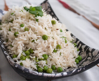 Matar pulao- Indiskt ris med ärtor