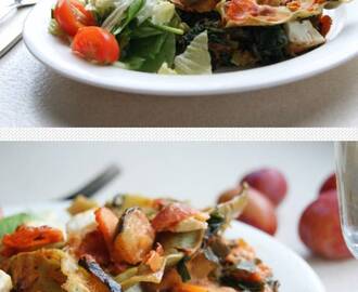 ❀ Vegetarisk lasagne med morötter, zucchini och fetaost ❀
