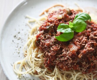Klassisk spaghetti bolognese