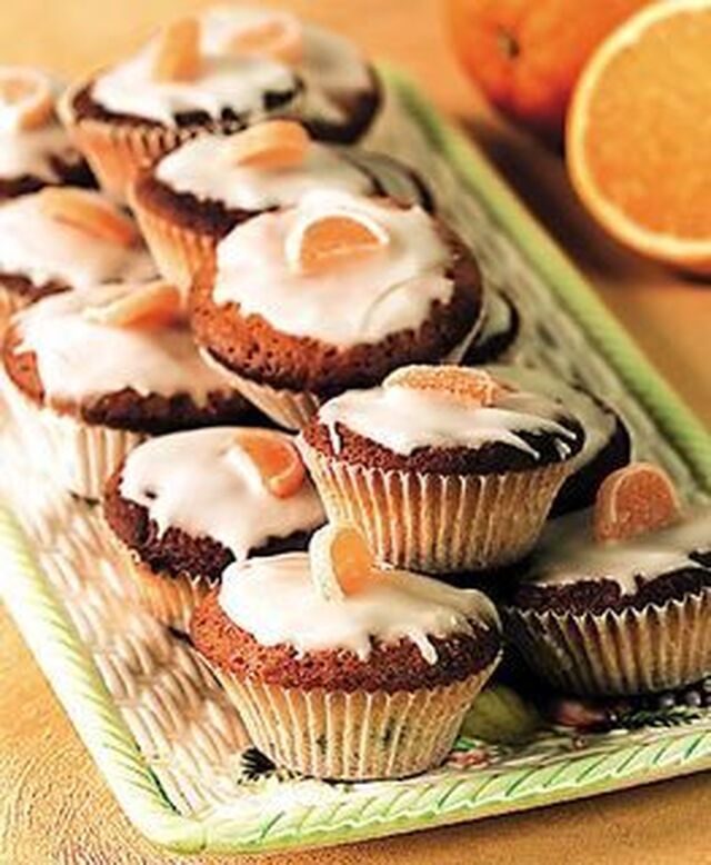 Muffins med smak av apelsin och choklad