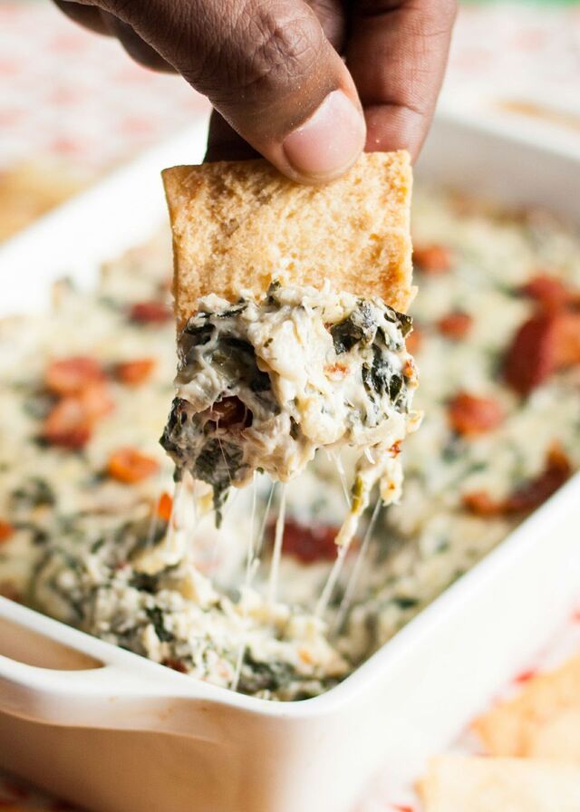 Spinach Artichoke Dip with Bacon