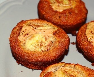 Glutenfria muffins med banan och jordnötssmör!