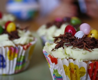 Barnens påskmuffins - fågelbon (glutenfria)