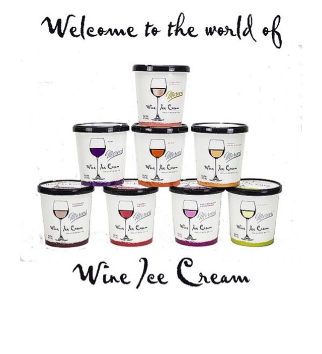 Wine ice cream