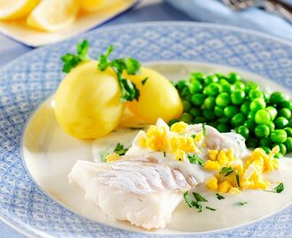 Snabbfixat – kokt torsk med ägg- och persiljesås – recept