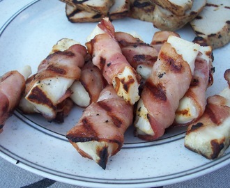 Grillad baconlindad halloumi