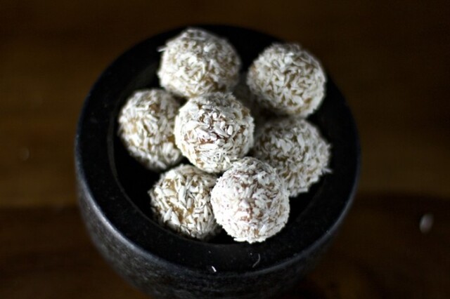 Tahini lime tryfflar / Tahini lime truffles