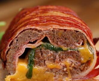 Bacon-wrapped Burger Roll