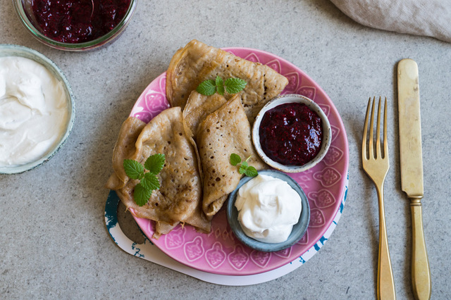 Veganska glutenfria pannkakor – bästa receptet!