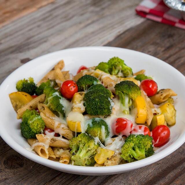 Pesto Pasta Freezer Prep Dinner Bake