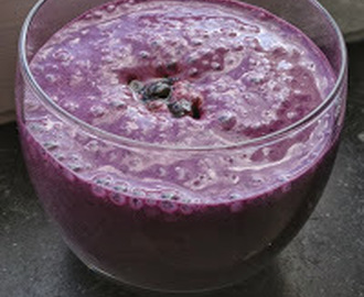 Proteinrik blåbärs smoothie
