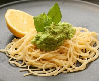Spagettini med ärtpesto - smartaste snabblunchen
