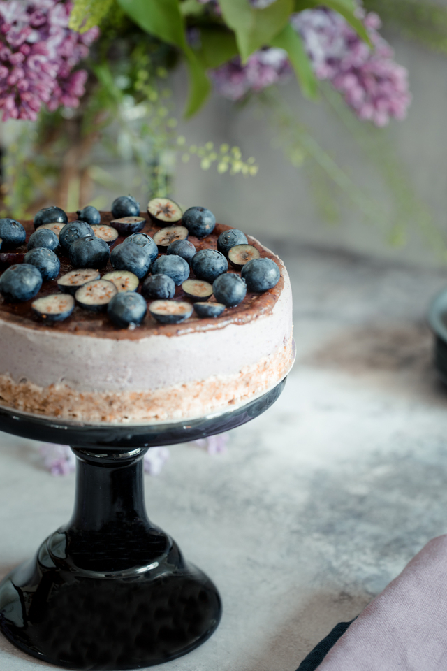 Raw food – somrig blåbärscheesecake