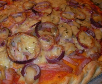 Pizza Capricciosa på julvis