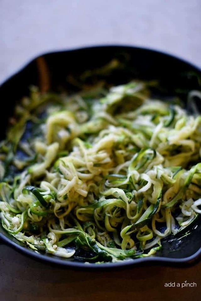 Olive Oil Garlic Zucchini Noodles Recipe