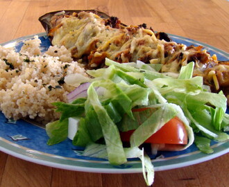 Ullas köttfärsgratinerade aubergine