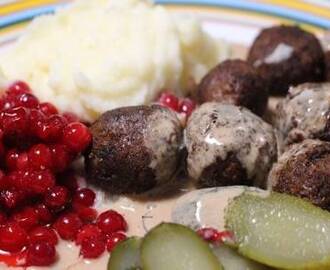 Läckra köttbullar med brunsås utan kött